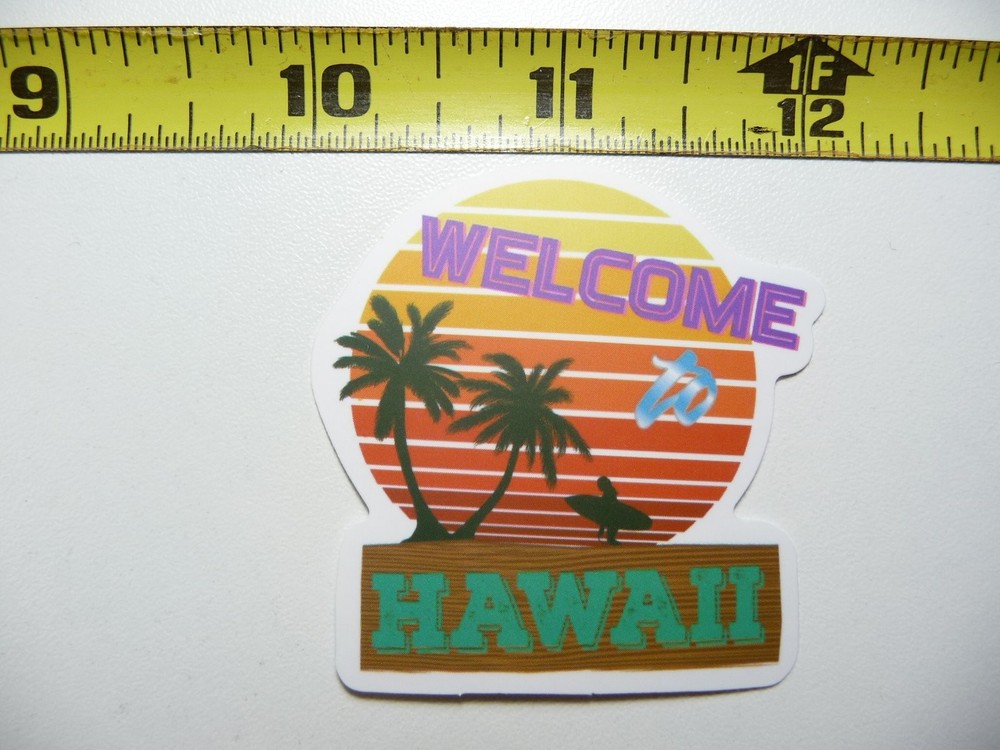 Hawaii Surfing Decal Sticker for Wall Scrapbook Vacation Decor
