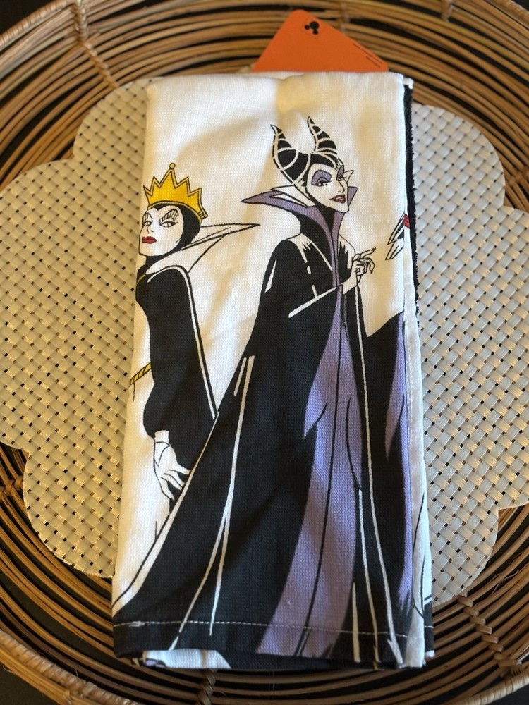 Disney Villains 3-Pack Cotton Kitchen Towels Brand New