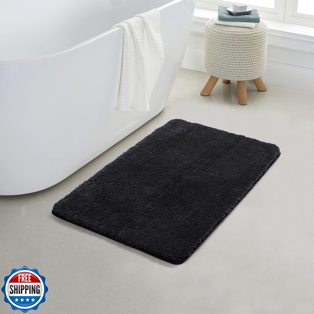 Soft Plush YHF Bathroom Rug 24x35 Inch Thick Microfiber Shag Machine Washable Non-Slip Mat