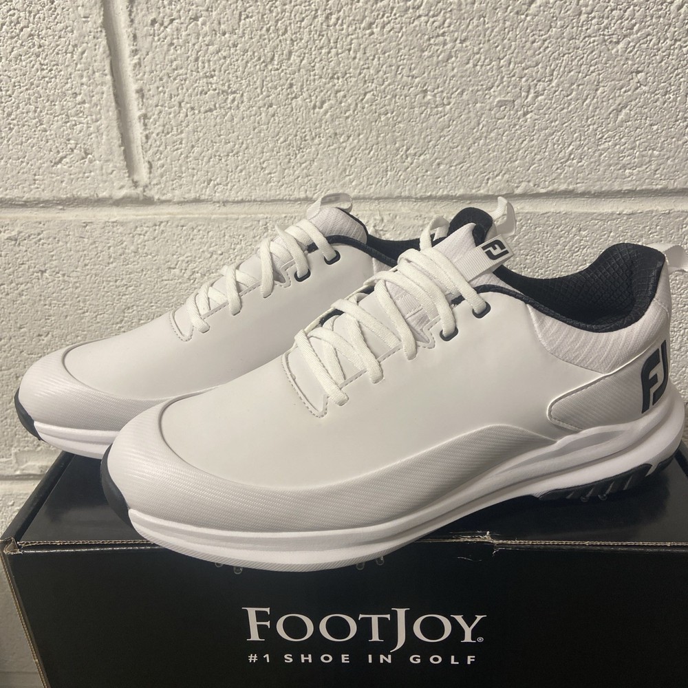 Footjoy Tour Rival Spiked Golf Shoes . White  Size UK 8 NEW