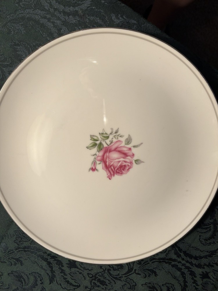 Imperial Rose Round Dinner Dish Gold Trim Fine China Vintage Japan Number 6702