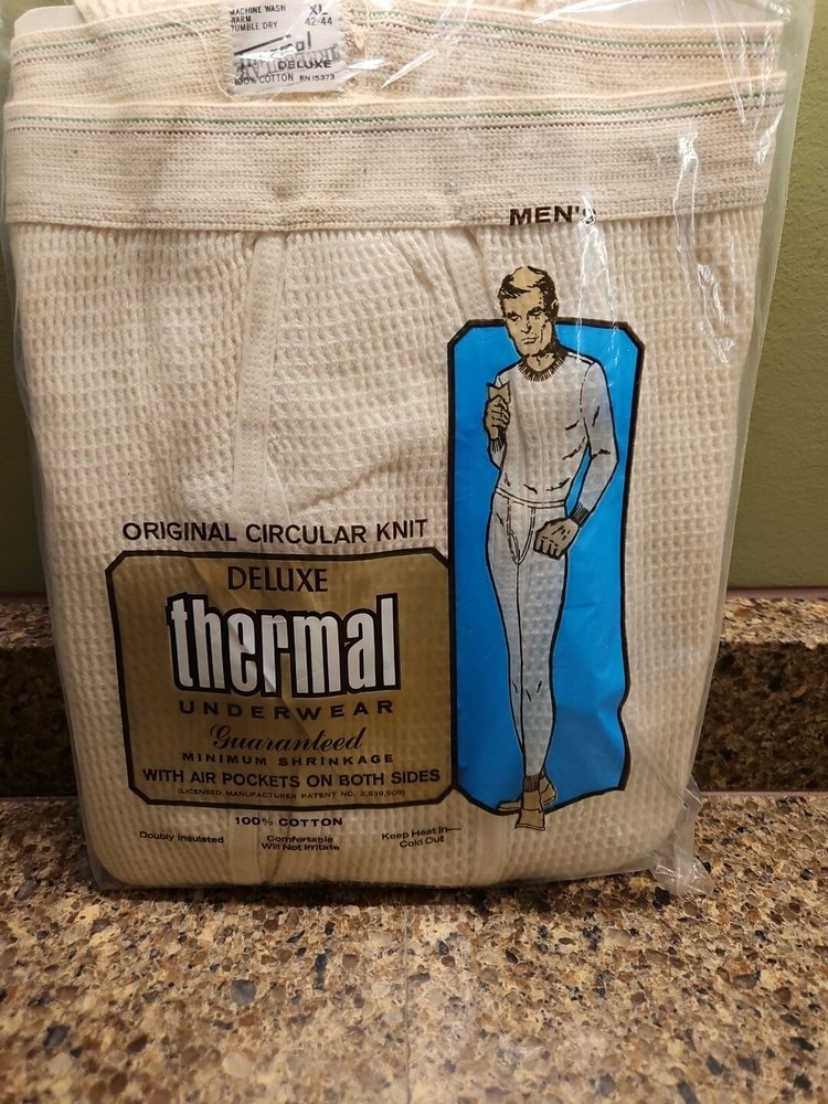 Royal Long Underwear Deluxe Thermal Bottoms Pants Men's XL 100% Cotton NEW NOS