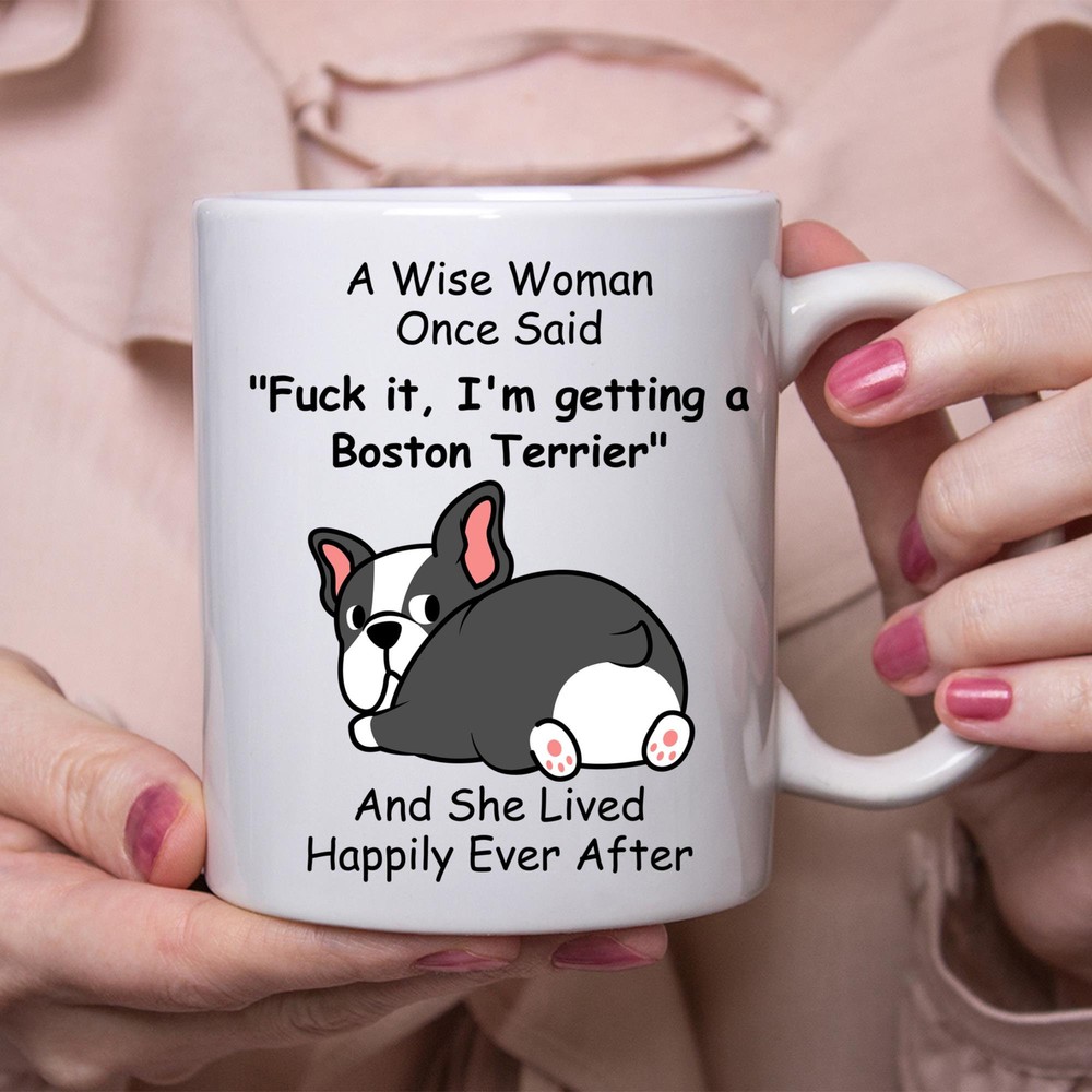 Funnyboston Terrier Gifts For Women A Wise Man Once Said Coffee Mug White