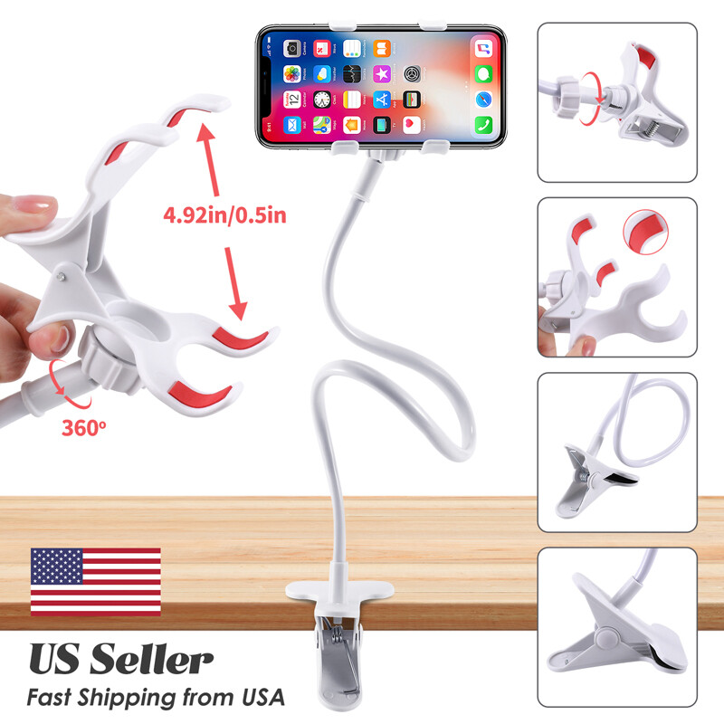 Flexible Lazy Bracket Mobile Phone Stand Holder Car Bed Desk For iPhone Samsung