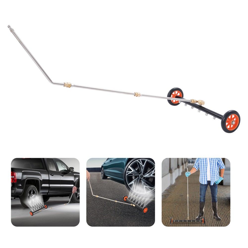 22-Inch 4000PSI Pressure Washer Undercarriage Cleaner with 7 Nozzles & Water Broom