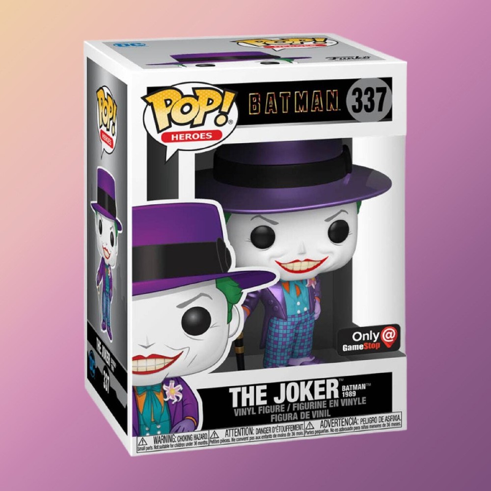 DC The Joker Metallic 1989 Gamestop Exclusive Funko Pop 337
