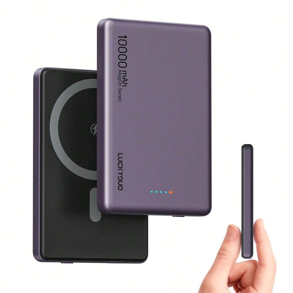 10000mAh Ultra Slim 0.47IN MagSafe Wireless Magnetic Battery Pack