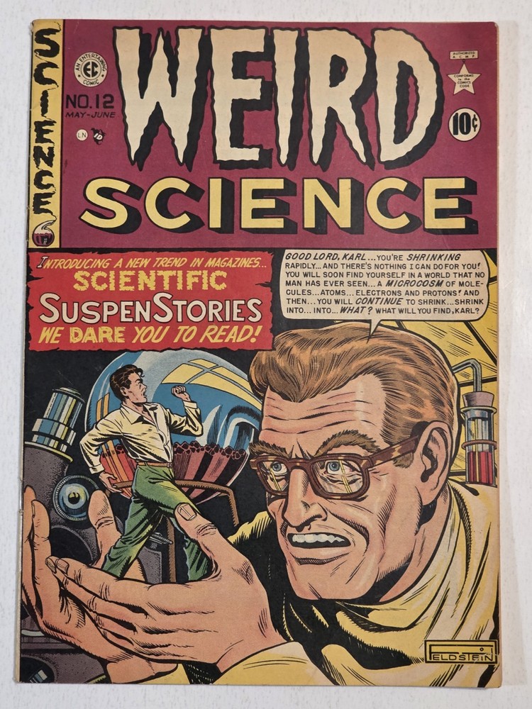 Weird Science #12 (#1) 1950 Issue FN Al Feldstein, Golden Age Horror, High Grade