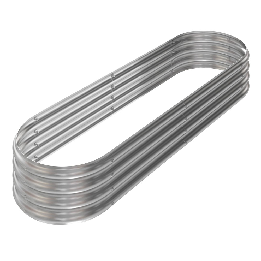 Galvanized Raised Garden Bed, 82x35x11in Planter Box with Open Bottom, Easy-t...