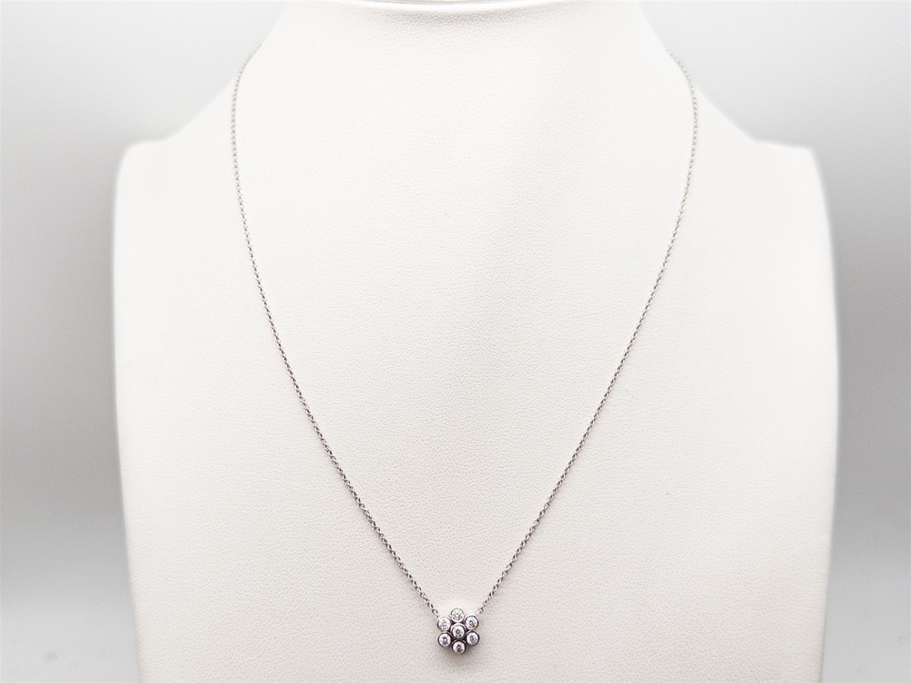 $3000 Tiffany & Co .33ct VS G Diamond DAISY FLOWER Platinum 16