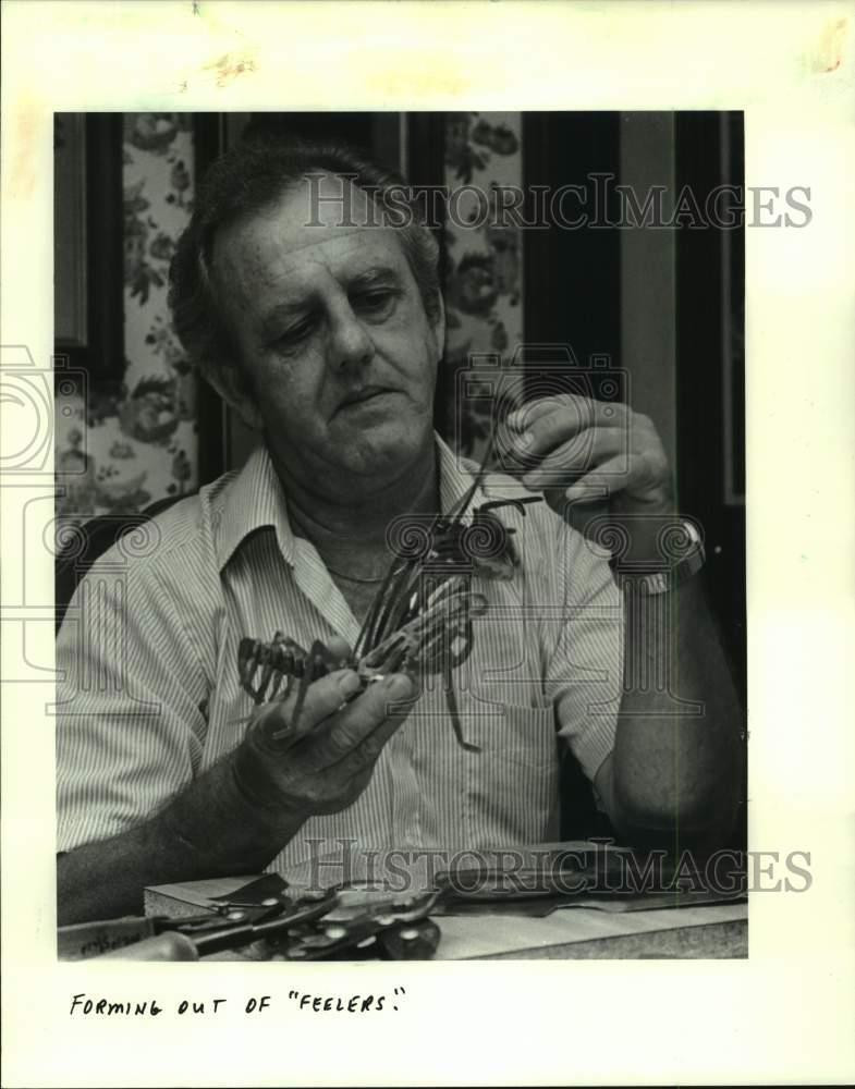 Copper Scrap Insect Art by Jerry Weinstein - Vintage Press Photo noc55111