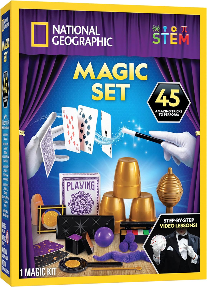 National Geographic Kids Magic Set - 45 Magic Tricks for Kids to Perform with St
