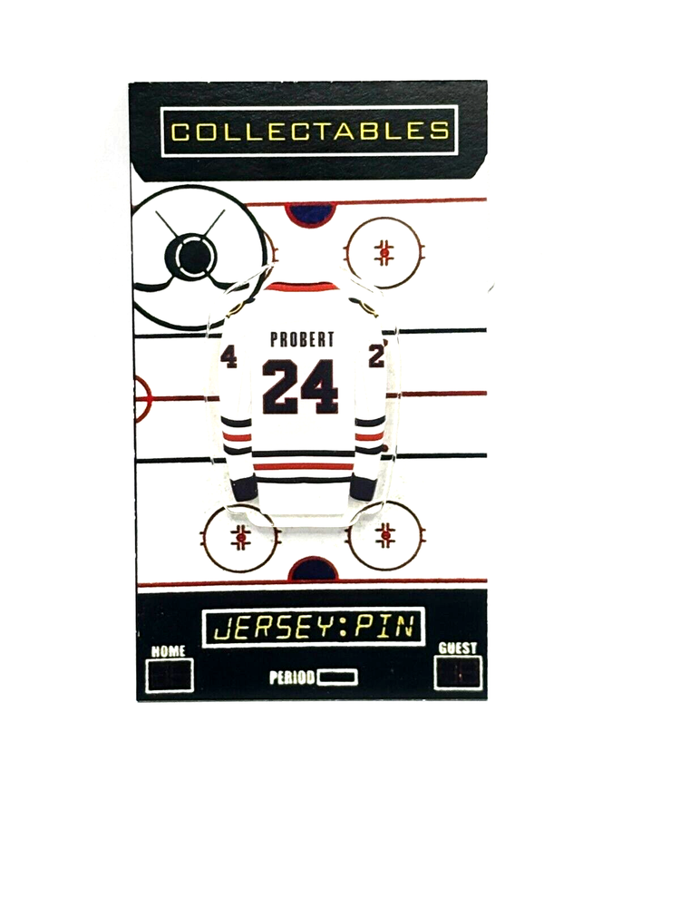 Chicago Blackhawks Bob Probert Classic Jersey Lapel Pin - Free Shipping