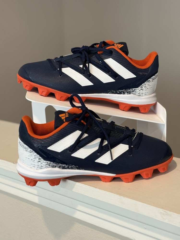 Adidas Adizero Baseball Cleats Youth Kids Size 6 Blue Orange White Molded FZ4245