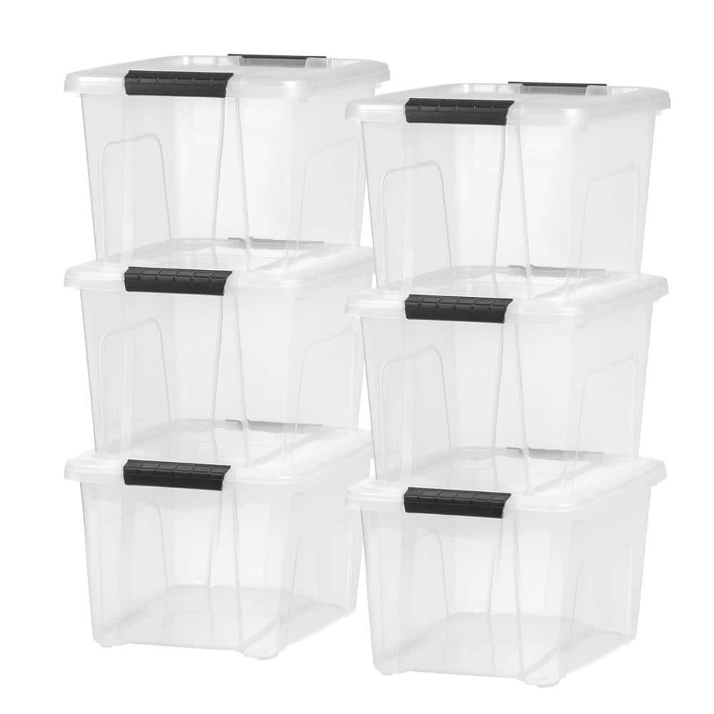 20.5 Qt./5.1gal.Buckled Clear Box,Clear(6-Pack)