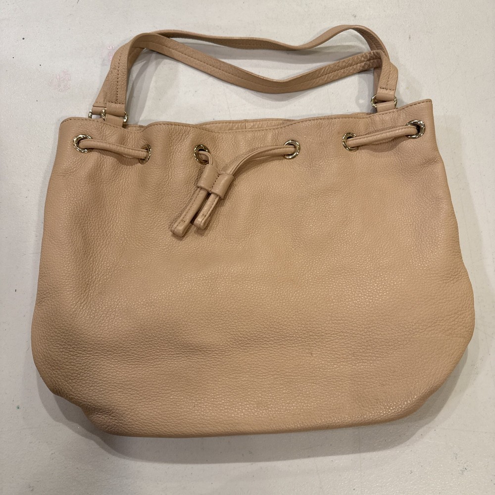 Talbots Leather Tote Beige