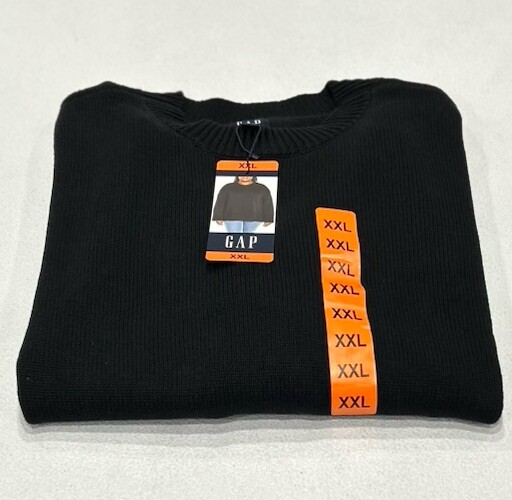 GAP Women's Cotton Sweater, Black, Size XXL