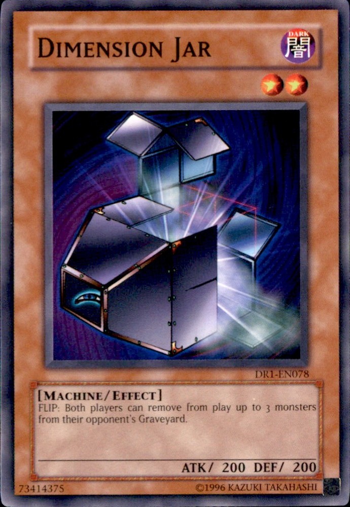 Dimension Jar DR1-EN078 Rare Yugioh Trading Card