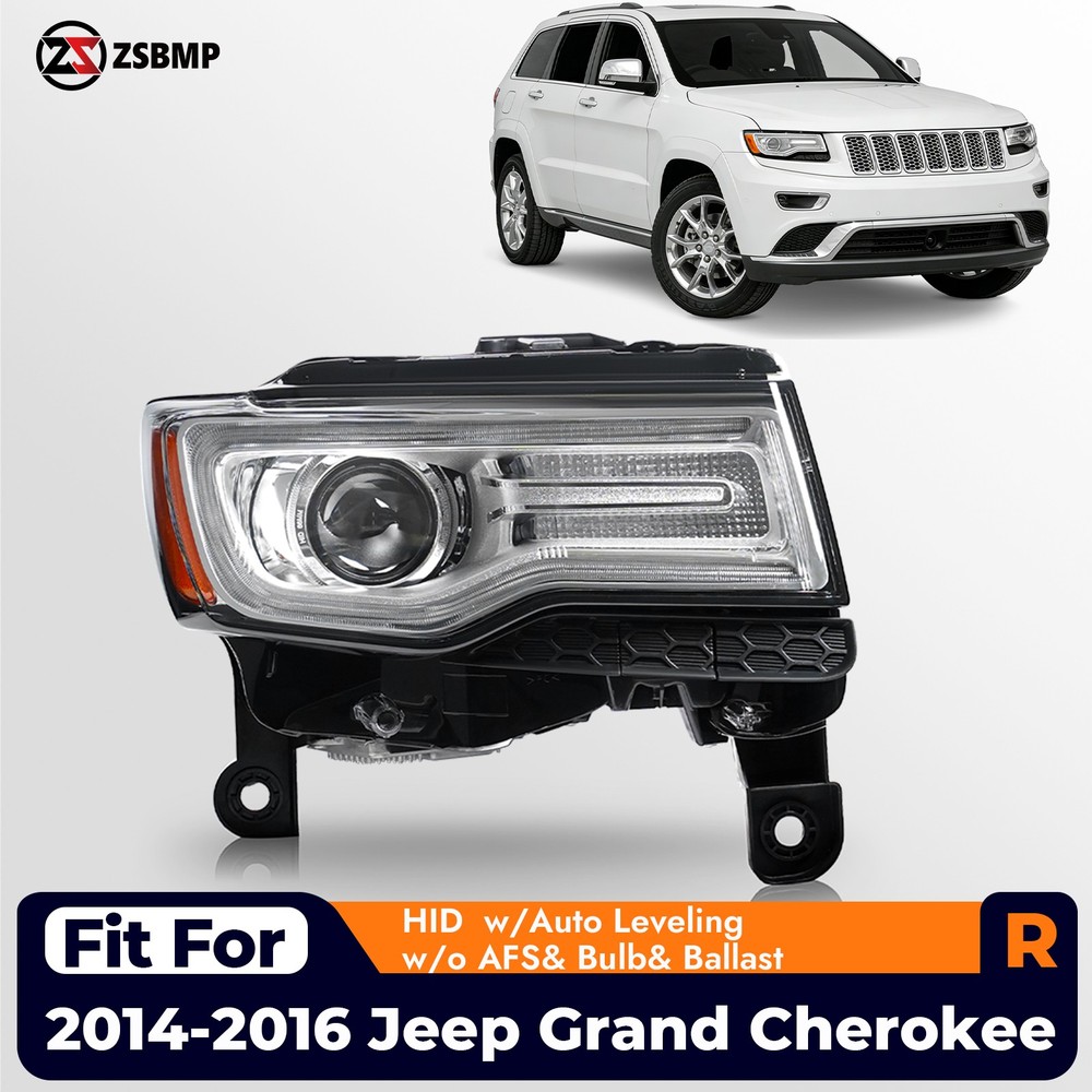 For 2014-2016 Jeep Grand Cherokee HID/Xenon Headlight Right Passenger W/O AFS