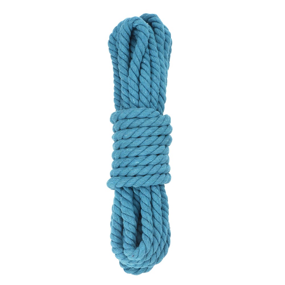 0.5 Inch 25 Feet Macrame Cord, Cotton Cord Rope String - Lake Blue