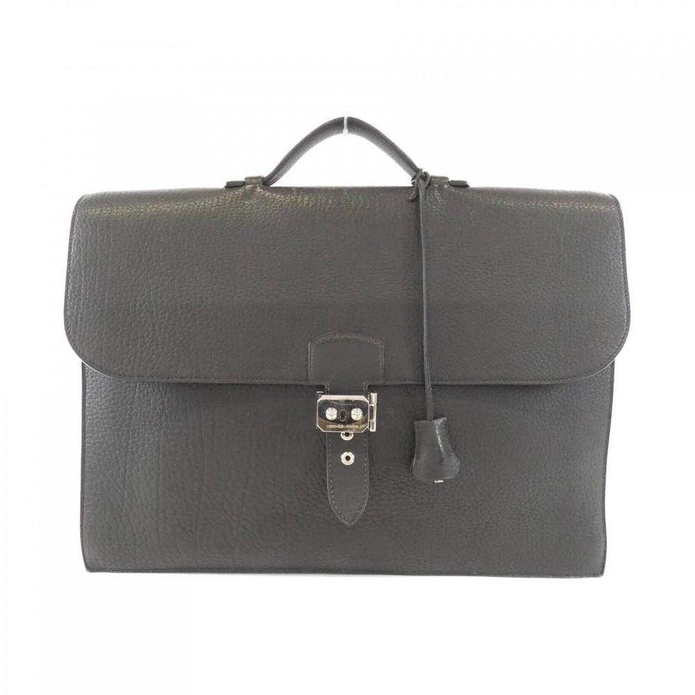 Authentic HERMES Sac A Depeche 41-2 Bag in Black 270-004-006-8081