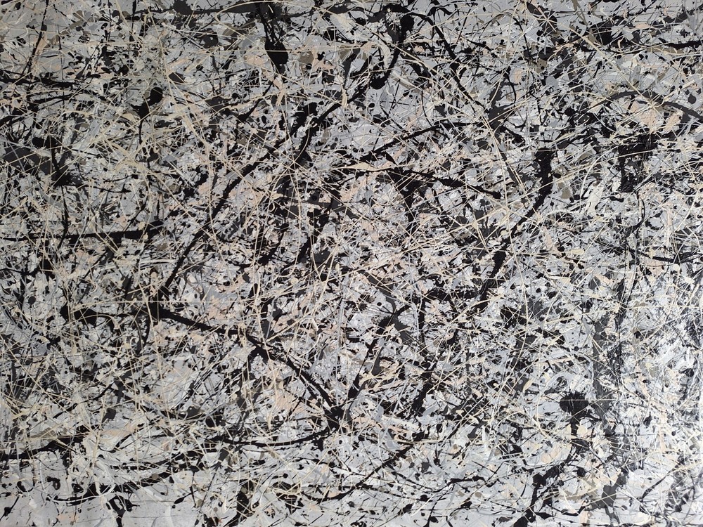 36x70 Original Abstract Action Painting jackson pollock style UNSTRETCHED Canvas