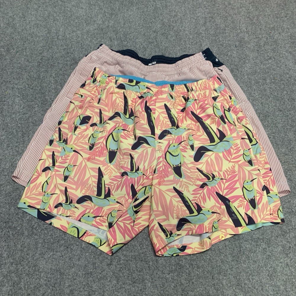 Birddogs Lined Shorts Boom  Men's Size XXL Long Lot of 2 Floral Striped