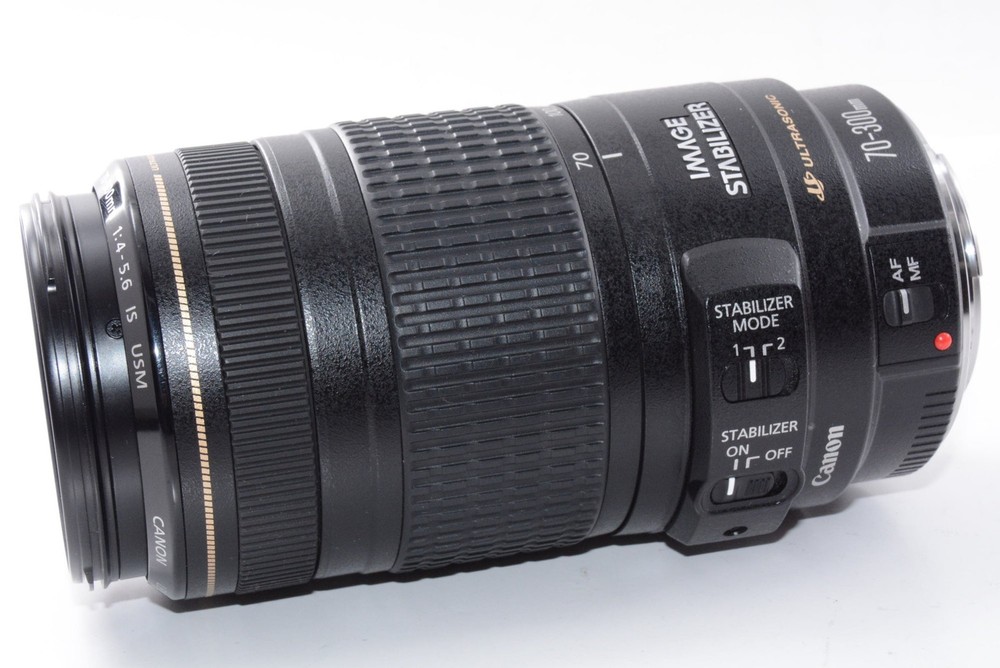 Canon EF70-300mm F4-5.6 IS USM Telephoto Zoom Lens Full-Size Compatible Pre-Owned