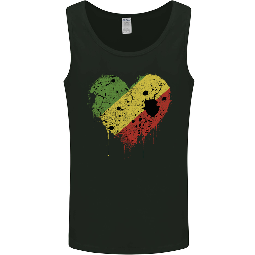 Love Republic of the Congo Flag Day Football Mens Vest Tank Top