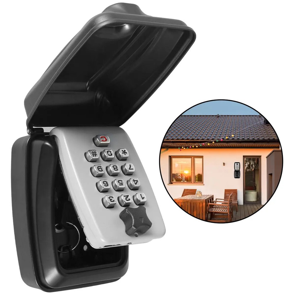 Wall Mount Key Lock Safe with Code Security for Secret Storage and Organization