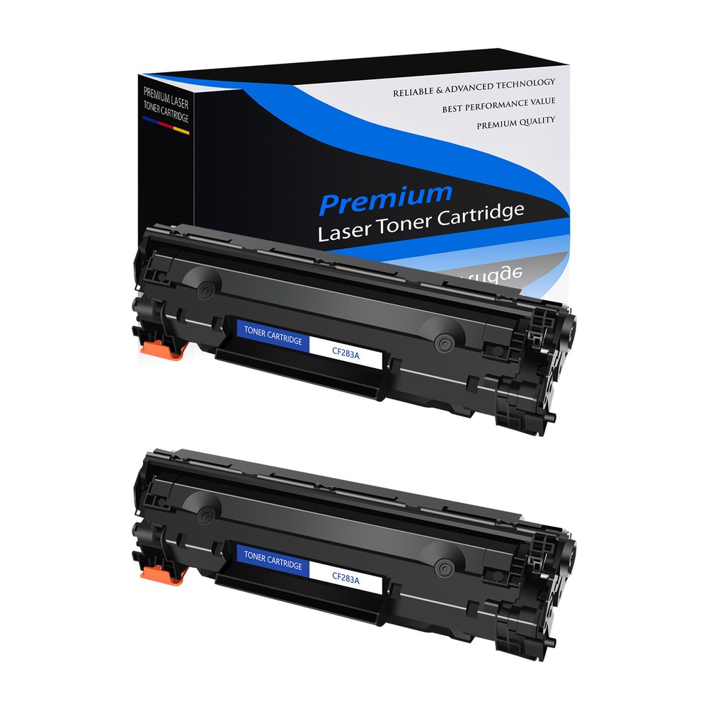 2PK CF283A Black Toner for HP 83A LaserJet Pro M201dw M225rdn Printers