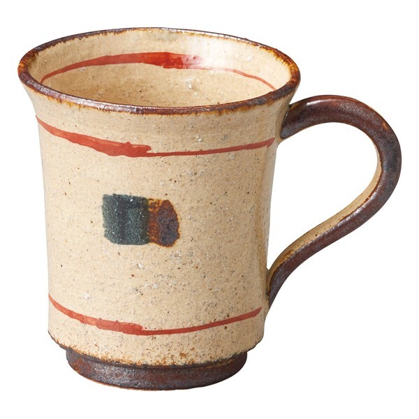 Shigaraki yaki ware pottery coffee tea cup Mug Gosu Tetsu-e Japanese