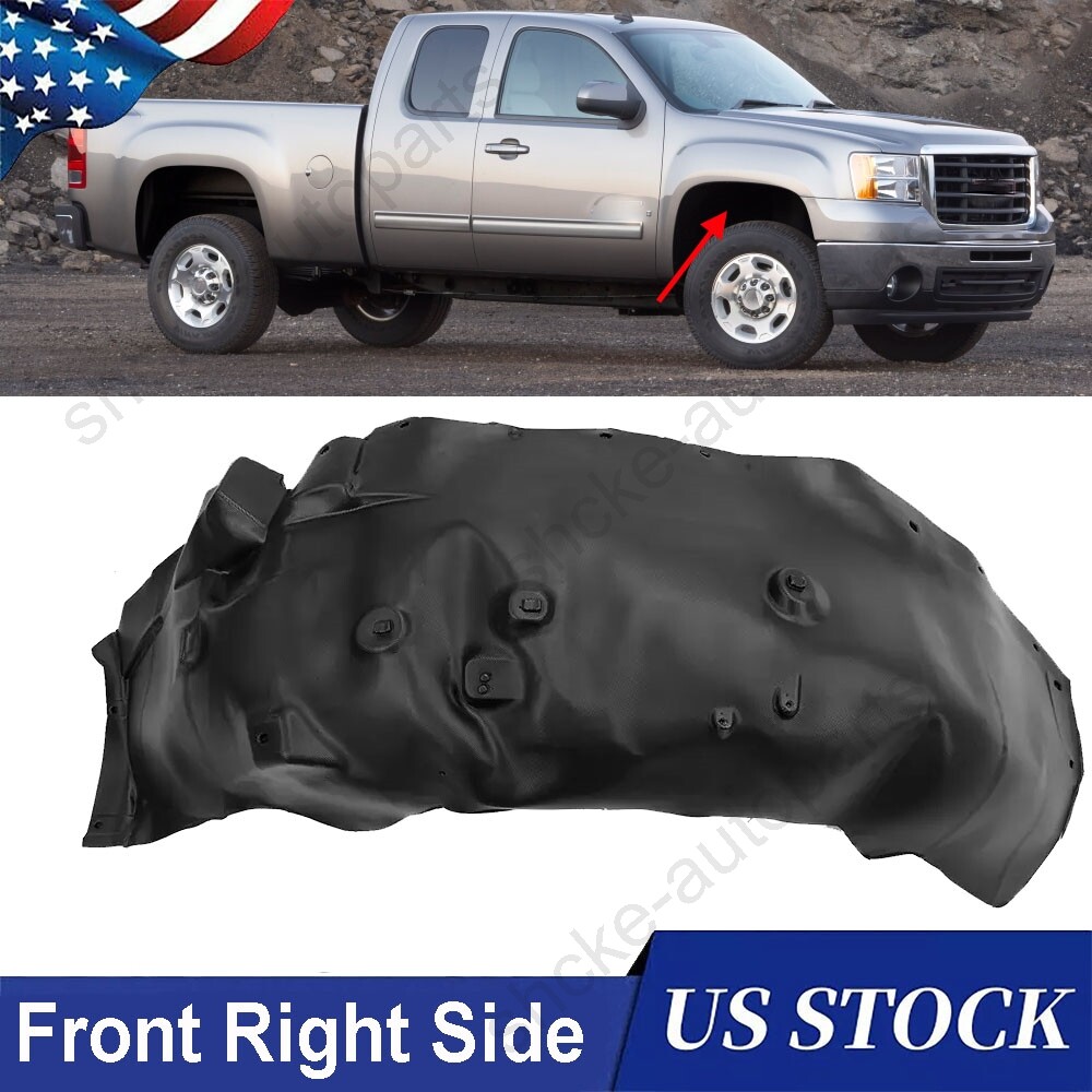 2011-2014 GMC Sierra 2500/3500 HD Front Right Fender Liner with Clip 22739803