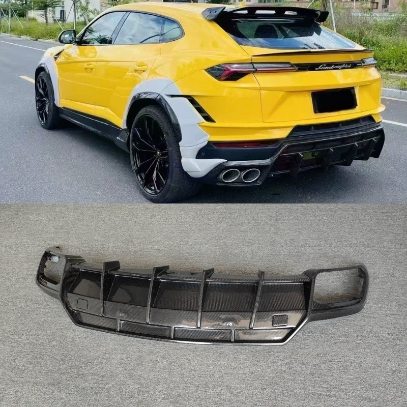 CARBON FIBER REAR BUMPER SPLITTER DIFFUSER COVER FOR LAMBORGHINI URUS 1016 STYLE