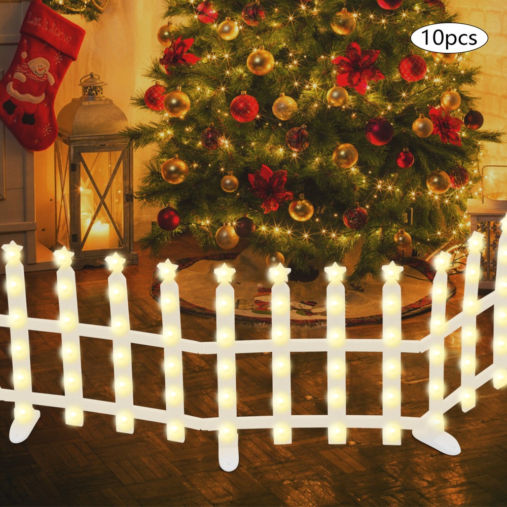 Christmas Decorations Light 10Pcs Holiday Christmas Fence Lights Holiday Lights