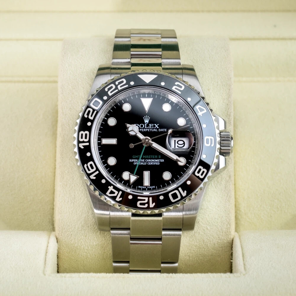 Rolex GMT-Master II Green Arrow 116710LN Black Bezel Oyster Preowned Watch