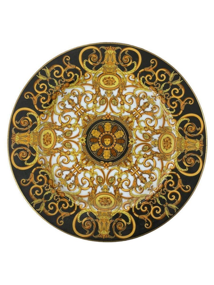 Rosenthal Versace Collaboration Barocco Plate Medusa Pattern 31cm No Box Used