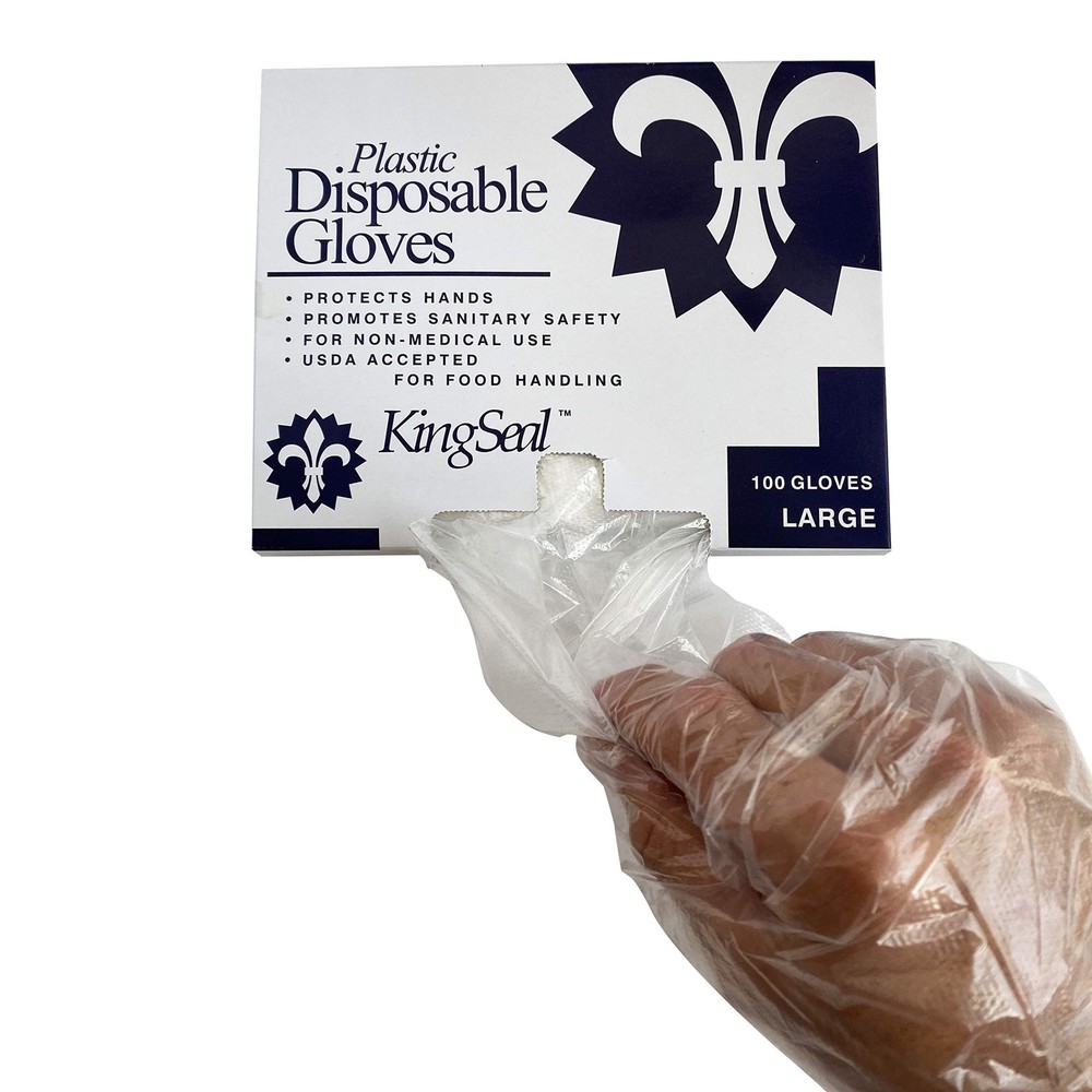 1000 Count Powder-Free Embossed Poly Food Handling Gloves Quick Change Size Options