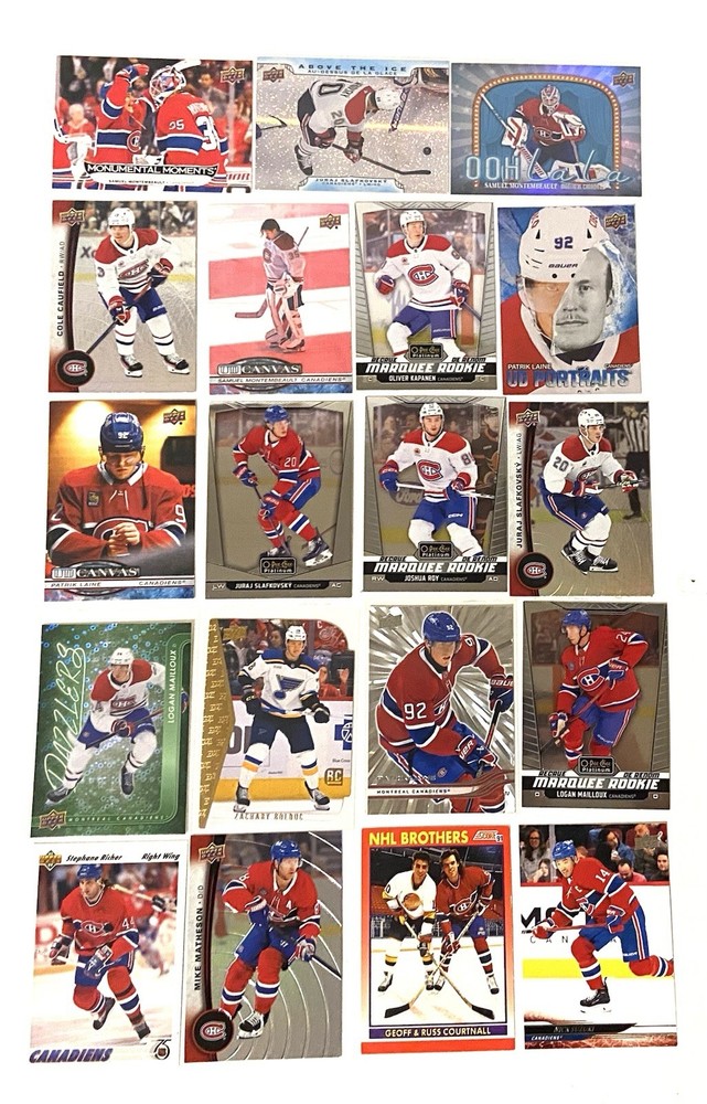 Montreal Canadiens  - 19 Hockey card lot - Bolduc Kapanen Rookies