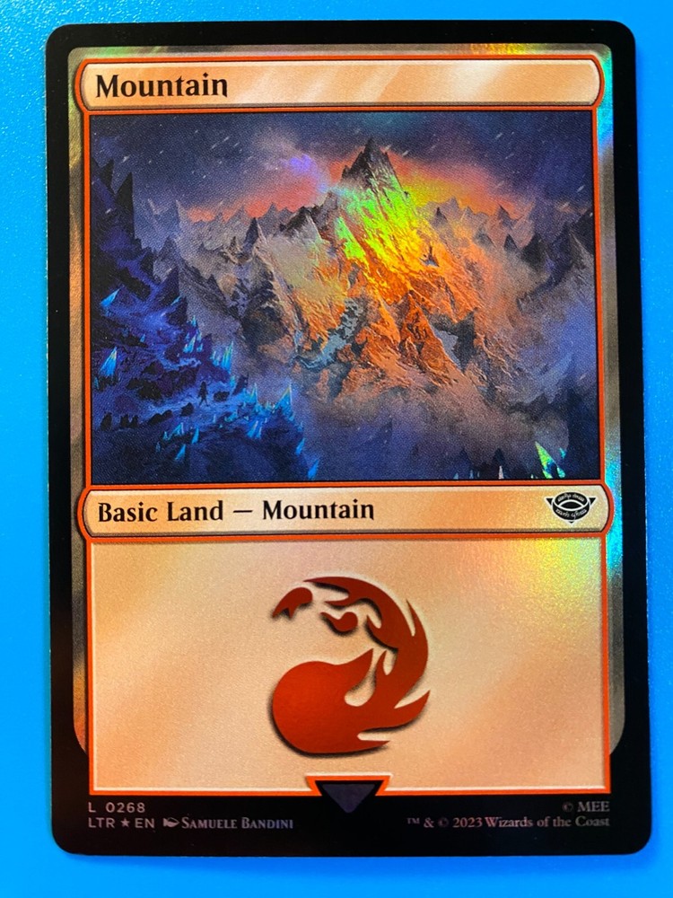MTG 1x FOIL Mountain Lord of the Rings Tales of Middle Earth # 268 Magic x1 NM