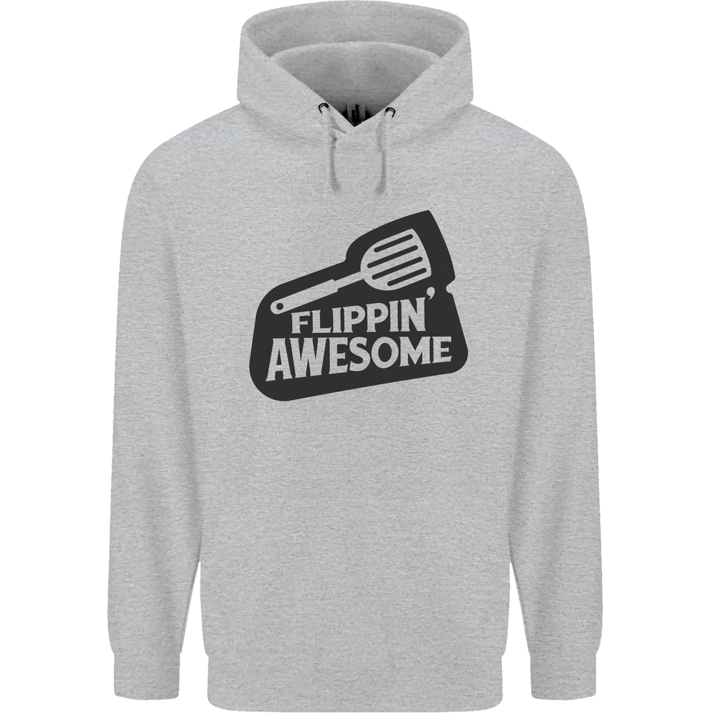 Flipping Awesome Funny BBQ Chef Fathers Day Mens 80% Cotton Hoodie