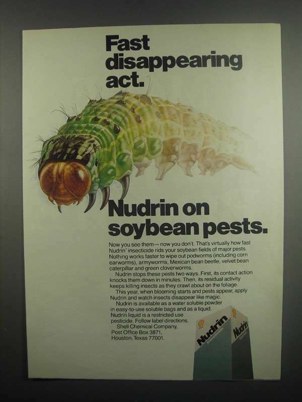 1984 Shell Nudrin Insecticide Ad - Disappearing Act