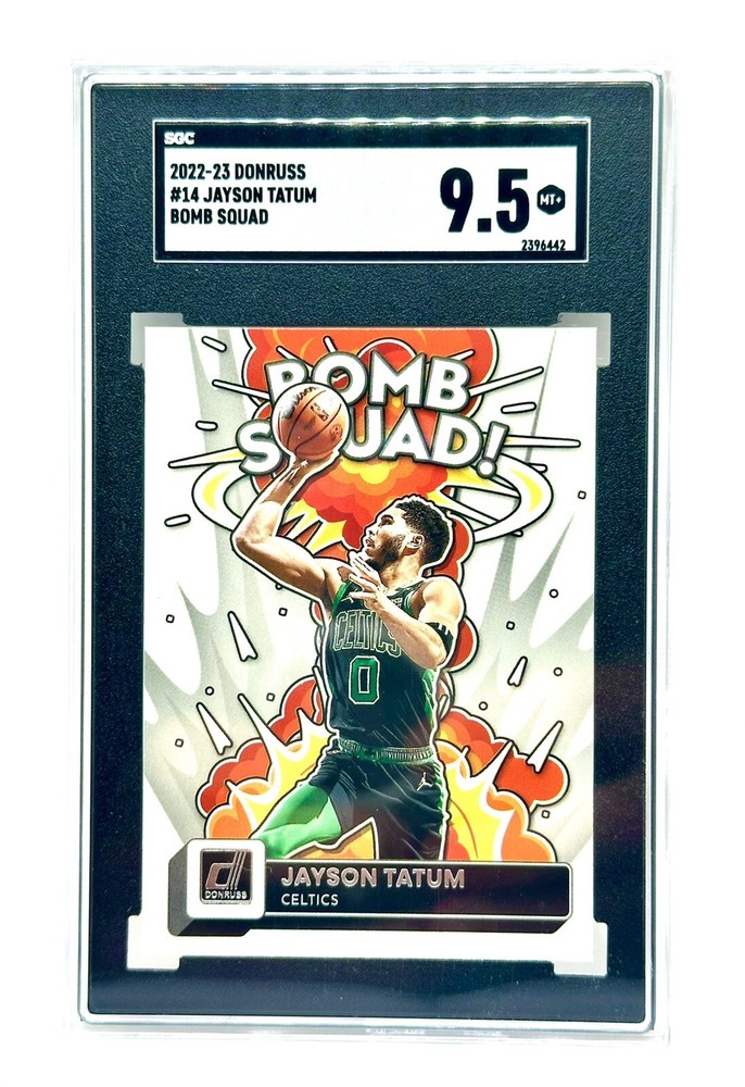 2022-23 Panini Donruss Jayson Tatum Bomb Squad! #14 SGC 9.5 MINT+ - Celtics