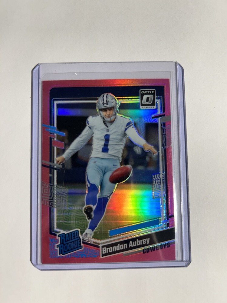 2023 Panini Donruss Optic - Rated Rookie Pink Prizm #226 Brandon Aubrey (RC)