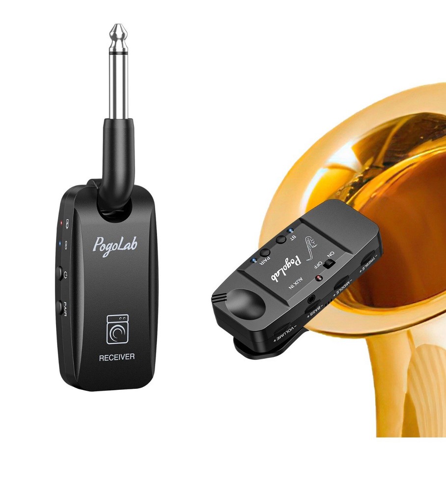 UHF Wireless Saxophone Mic System Rechargeable Microphone Pickup for Live Performance