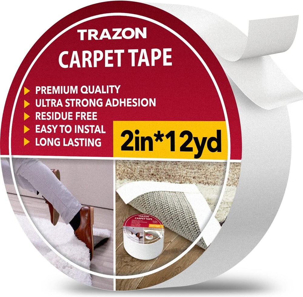 Double-Sided Carpet Tape for Hardwood Floors and Area Rugs