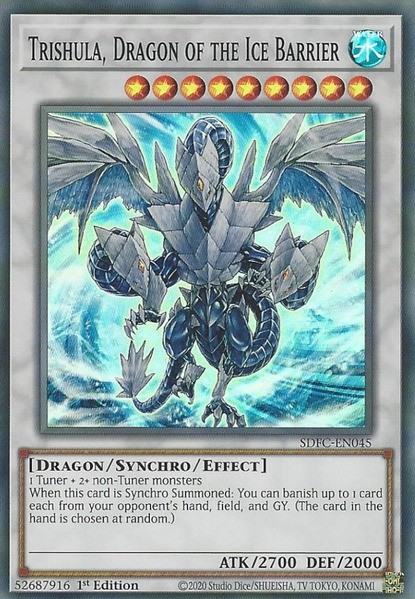 Trishula Dragon of the Ice Barrier SDFC-EN045 Super Rare 1st Edition Mint