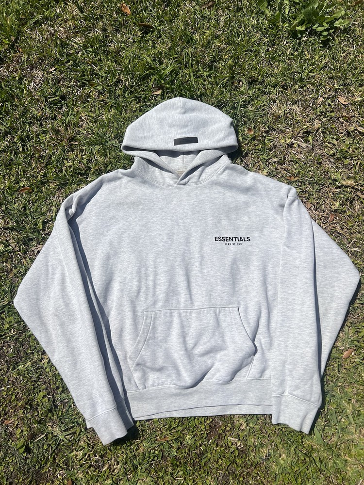 Fear of God Essentials Dark Oatmeal Pullover Hoodie Men Large