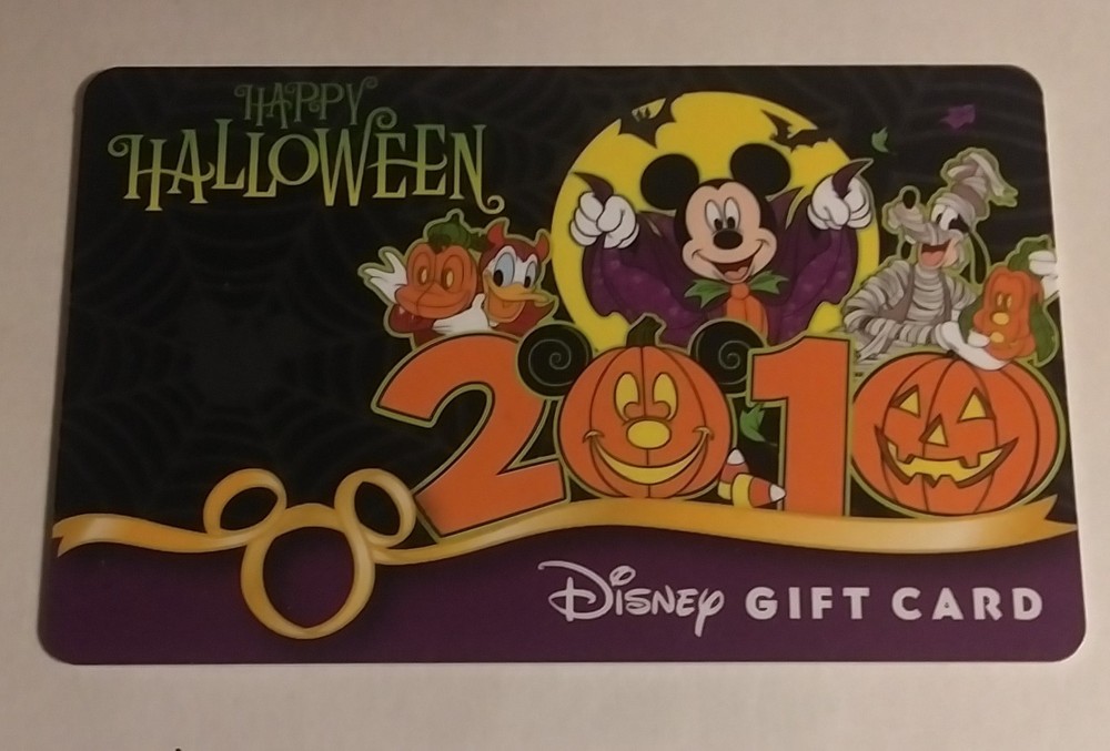 Disney gift card empty no funds from 2010 Halloween