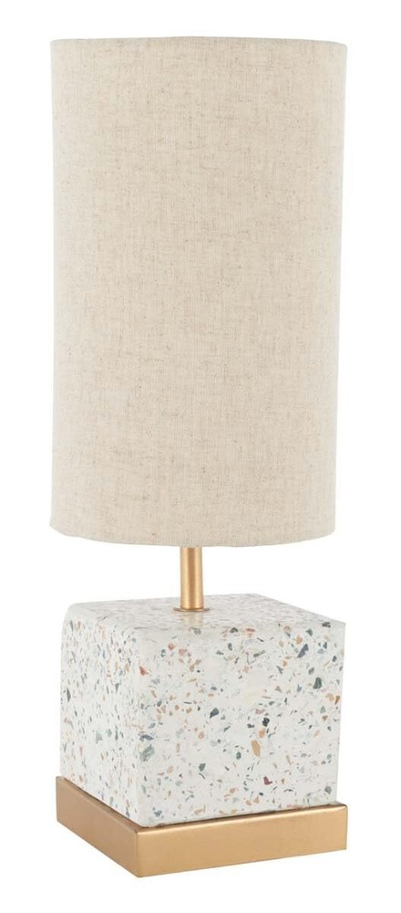 SAFAVIEH Lighting Collection Jarelle Natural/Gold 17-inch Table Lamp (LED Bul...